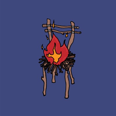 Sticks in the bonfire chair