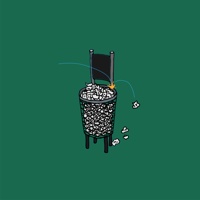 Office trash bin chair
