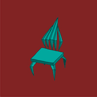 Crystal bluemerangs chair