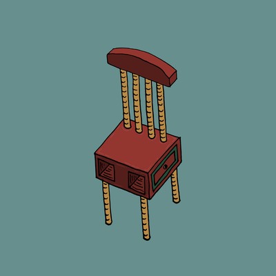 Fake drawer chair